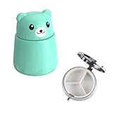 Tablettenmörser, Bär Tabletten Zerkleinern, Tablettenzerkleinerer, Mörser Tabletten, Tragbarer Tablettenzerkleinerer für kleine und große Medikamenten (Grün)