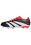 adidas Predator League Firm Ground Football Boots Fußballschuhe, Core Black/Cloud White/Solar Red, 38 EU