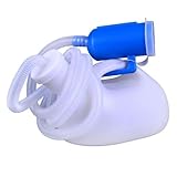 Urinflaschen 2000ml Pinkelflasche Urinalflasche für Männer Tragbare Toilette Männlich Urinal mit Auslaufsicherer Deckel und Schlauch für Krankenhaus Auto Camping (Weiß)