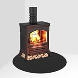 FLASLD Kaminbodenplatte Halbrund, 100x100cm Funkenschutzplatte Für Kaminofen, Feuerfeste Unterlage Feuerfeste Matte, Hitzeschutzmatte Bodenschutzmatte, Zum Schutz des Bodens Vor Funken