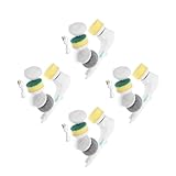 iplusmile 4 Stück Elektrische Reinigungsbürste Schrubber Dusche Reinigungsbürste Elektrische Scheuerbürste Zum Reinigen Handgeführte Scheuersaugmaschinen Zum Reinigen Flanell Weiß