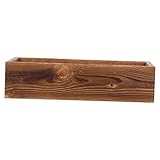 Toyvian Rechteckiger Holz blumenkasten Korrosionsgeschützter Pflanzkübel für Garten und Balkon Rustikaler Blumenkasten für Sukkulenten Kräuter Minimalistisches Outdoor Design