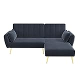Modernes Klappsofa, Ecksofa mit Schlaffunktion, geeignet für Wohnzimmer, Schlafzimmer, Heimkino, Gästezimmer
