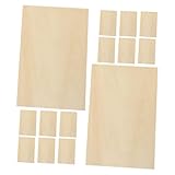 SOLUSTRE 24 Stück Teiliges Holzplatten zum Basteln Unbehandelte Sperrholzplatten Glatte Oberfläche zum Bemalen Schnitzen und Modellbau für DIY handwerksprojekte und Kreative Dekorationen