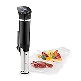 Klarstein Quickstick- Sous-Vide Garer, Präzisionskochtopf, Schongarer, 1300 Watt, Timerfunktion, 3D Circulating, 0-95 °C, LCD Touch-Display, wasserdicht, bis 20 Liter, flex schwarz