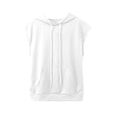 Generisch 2025 - Mädchen Kapuzenpullover mit Kordelzug und Tasche, lässig, kurzärmelig Pulli Elegant (White, 7-8 Years)