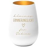 Erinnerungslicht Trauergeschenk Trauerkerze personalisiert Windlicht aus Glas Trauer Geschenk für Hinterbliebene Trauerlicht mit Gravur Gedenkkerze für Verstorbene (Schwarz)