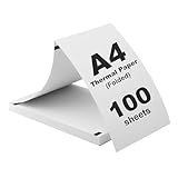 (100 Blatt) Thermopapier A4, Schnelltrocknendes Thermopapier A4, 210 x 297mm Kompatibel mit den Meisten Thermodruckern,BPA-freiThermodrucker Papier für Dokumente, Webseiten & Fotos (100)