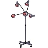 SHENGSHIYU Friseur Salon mit Lampenschirm,Dreh- und Höhenverstellbar,Schnelle Aufheizung,Tragbar 5-Kopf-Lampe mit Lampenschirm Trockenhauben für Erwärmung, Haarpflege