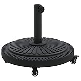 vidaXL Sonnenschirmständer mit Rollen für Ø38-48 mm Stangen, 13 kg Schwerer und stilvoller Metallständer. Bietet UV-Schutz und ist perfekt für Balkon oder Garten. Super für deinen Sonnenschirm!