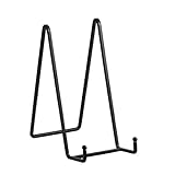 Staffelei Aufsteller Teller Ständer Metall - 2 Stück Tellerständer - Deko Tellerhalter - Dekoteller Halterung - Eisen Staffelei fuer Teller | Foto | Bücher | Bild | Bilderrahmen - Schwarz - 20,5 cm