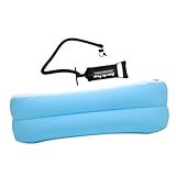 Hohopeti Aufblasbarer Kinderpool Blau weiß Dickes PVC Schwimmbecken Wassermatratze Langlebig Praktisch Sicher für Junge Mädchen für Sommerliches Wasserspiel Zuhause