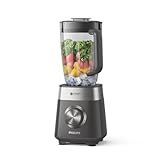 Philips 5000-Serie Standmixer - 1000 W. 2L maximales Fassungsvermögen. ProBlend Plus-Technologie. Spülmaschinengeeignete Teile. Schwarz (HR3020/20), Kaschmirgrau