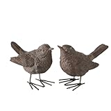 Vogelfigur, Gartenfigur Spatz in antikbraun aus Kunstharz,1 Stück sortiert, ca. 6 cm hoch