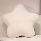 Bettschlange Kuschelkissen Kinder, Stern Kinderkissen, Weiche Flauschige Sternenkissen, Kissen Kinderzimmer Sternform Dekokissen für Mädchen & Jungen Zuhause Schlafzimmer,Weiß,30x30cm