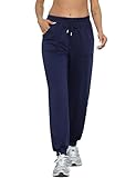 Nieery Jogginghose Damen Lang High Waist Sporthose Trainingshose Sweathose Frauen Freizeithosen mit Elastischem Bund und Tasche
