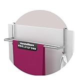 MDCASA Handtuchstange, Edelstahl I Handtuchhalter ohne Bohren & verstellbar inkl. Kratzschutz I Stabiler Handtuchhalter Tür für alle gängigen Türen