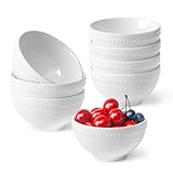 NUTRIUPS 11.4x6cm Dessertschalen, 300ml Kleine Keramikschalen für Snacks Pudding Dips, 4.5in Müslischalen 8er Set