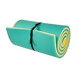Schwimmende Wasserpolstermatte, Lily Pad mit Rolling Pillow Design, hüpfende, tränenresistente 2-Schicht-XPE-Schaum, Roll-up-Floating Island River Floßs für Pool See Ocean Boat,180x55x2.2CM