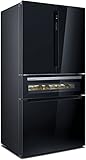 Siemens KF96RSBEA iQ700 Smarte Multi-door Kühl Gefrierkombination, 183 x 90,6 cm, 401 Litre Kühlen + 171 Litre Gefrieren, Nofrost nie wieder abtauen, Supercooling schnellere Kühlung,Icetwister,Schwarz