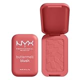NYX PROFESSIONAL MAKE-UP — Puderrouge, angereichert mit Mangobutter, Mandelbutter und Sheabutter — Schmelzende Textur — Vegane Formel — Buttermelt Blush, Farbe: Feeling Butta