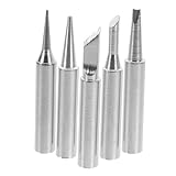 Gatuida 5 Stück Teiliges Ersatzspitzen für Lötkolben mit Langlebigen Hellen Präzisionsspitzen Vielseitige Formen für Elektronikreparatur und Schmucklöten Kompatibel mit Serie