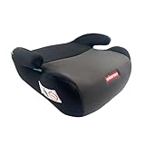Enerfero Silla elevadora para coche, i-Size, 125-150 cm, Grupo 3, 7 a 12 años, 22 a 36 kg, con cinturón de seguridad, fácil de instalar, color negro