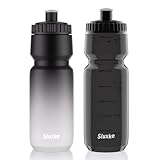 SLUXKE 1L Rad Trinkflasche 2 Set, Fahrrad Trinkflasche, 1000ml Auslaufsicher Rennrad Flaschen, BPA frei, Sports Fahrrad Trinkflasche, Superleicht Cycling Wasserflasche
