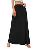 Adigaber Damen Rock Lange Elastischer Strertchy Hohe Taille Maxi Yoga Rock