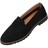Palado Loafer Damen Kazei – elegante Halbschuhe - Slipper im zeitlosen Design - Sommerschuhe - modisch und bequem Schwarz UK6 - EU39