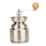 Handmühle Kaffee aus Edelstahl und Massivholz, Manuelle Kaffeemühle mit Kurbel, Für 2-8 Personen - Vielseitige Gewürzmühle, Traditionelle Ölmühle, Ideal für Frische Mahlung zu