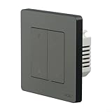Smart-Dimmschalter für ZigBee, kompatibel mit 1–3 Gruppen von Lichtsteuerung, kabellos, dimmbar, geeignet für Smart Life App-Fernbedienung, Stimme (2-Gang-Grau)