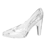 PartyKindom Delikate Kristallglas High Heel Dekofigur Stabiles Schuh für Schreibtisch Geschenkidee für Damen Handwerkskunst Robust und Farbbeständig Einzigartiger Schuhschmuck für Zuhause