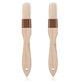 2 Stück Backpinsel,Naturborsten BBQ-Borsten Backpinsel Küchenpinsel Hitzebeständig Silikon Backpinsel Pinsel Backen ölpinsel Für Grill, Fleisch, Gebäck Rühren Kochen Sauce Marinade