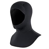 Neopren-Hauben für Neoprenanzüge und Surfen, warmes und stützendes Design (5 mm, Nero, S/M)