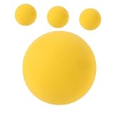 BESTonZON 4 Stück Gelbe Hochelastische Gummibälle Mini Sprungbälle mit Hoher Rückprallrate Sichtbare Sportbälle für Training und Reaktionsübungen für Ballsport