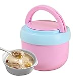 Vakuum-isolierter Lebensmittelbehälter | auslaufsicherer Behälter mit großer Öffnung mit Löffel, Thermoschüssel für Mittagessen, Lebensmittelbehälter, für Büro, Transport, Schule, Zuhause, Picknick