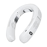 Limtula Hängender Hals-Ventilator, wiederaufladbar, tragbar, Luftkühlung, blattlos, mobile Heizlüfter, ABS, für Outdoor-Sportheizung und