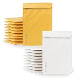 m-office Luftpolsterumschläge, Luftpolsterumschläge, Kraft-Weiß, Versandtaschen für Pakete, verschiedene Größen, m-office (120 x 220 mm, 20 Stück)