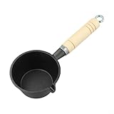 Yuanpgky Gusseisen-Bratpfanne, individuelle Servierpfanne, antihaftbeschichtet, kompakte Kochpfanne, vielseitige Mini-Pfanne, für Grill, Frühstück, Camping, kleine Küche (11 x 5 cm)