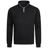 Höhenhorn Troiberg Herren Pullover 1/4 Zip Sweatshirt Schwarz Gr. XL