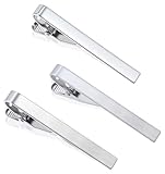 3Pcs Krawattenklammer, Krawattennadel aus Edelstahl Elegantes Design mit Polierter Oberfläche, 5,5cm Länge für Hochzeit Business Herren Geschenkidee Männer zu Weihnachten Vatertag