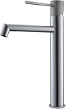 Wasserhahn Bad Armatur Mischbatterie Waschbeckenarmatur Einhebelmischer Badezimmer waschtischarmatur Chrom Edelstahl