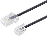 1aTTack.de 1x 1,0m - Telefonkabel RJ11 (6/4) auf RJ45 (8/4) Modularkabel Stecker Westernstecker für Telefondose Modem Router Fax ISDN DSL VDSL Internet