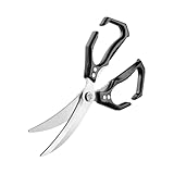 Küchenschere Für Lebensmittel - 2 in 1 Lebensmittelschere mit Nussknacker - Robuste Edelstahl Multifunktions Küchenschere für Obst Salat