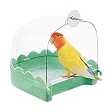 TQEBWUS Vogeltränke für Käfig, Vogeltränke für Nymphensittiche, Nymphensittich-Vogel-Badehaus, Multifunktions-Reinigungsbedarf für Haustiere, Vogelkäfig-Zubehör, klare Badewanne für Vögel, wie