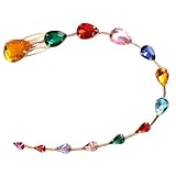 STOBAZA Farbenfrohe Wassertröpfchen Strass Haarkette mit Quasten Leichter Haarschmuck für Damen und Mädchen Eleganter Kopfschmuck für Hochzeit Party Festliche Anlässe