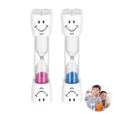 2 Stück Sanduhren Set Für Kinder, Sanduhr Zähneputzen Kinder, Zahnputz Sanduhr Kinder, Zahnputzuhr Kinder 3 Minuten, Sanduhr-Timer, für Das Zähneputzen Mit Kinderneieruhr, Teeuhr,Spiele(Pink + Blue)