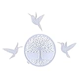Baluue Lebensbaum Hummingbird Silikonform DIY Langlebige Flexible Gießform für Schmuckherstellung Wanddekoration Basteln mit Epoxidharz für Erwachsene Kreative Anhänger