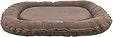 Trixie Hundekissen Vital Lennox, Chenille, oval, orthopädisches Hundebett in Braun, 110×85cm - gemütliches Hundekörbchen mit viskoelastischem Schaum für Memory‑Effekt - 371347